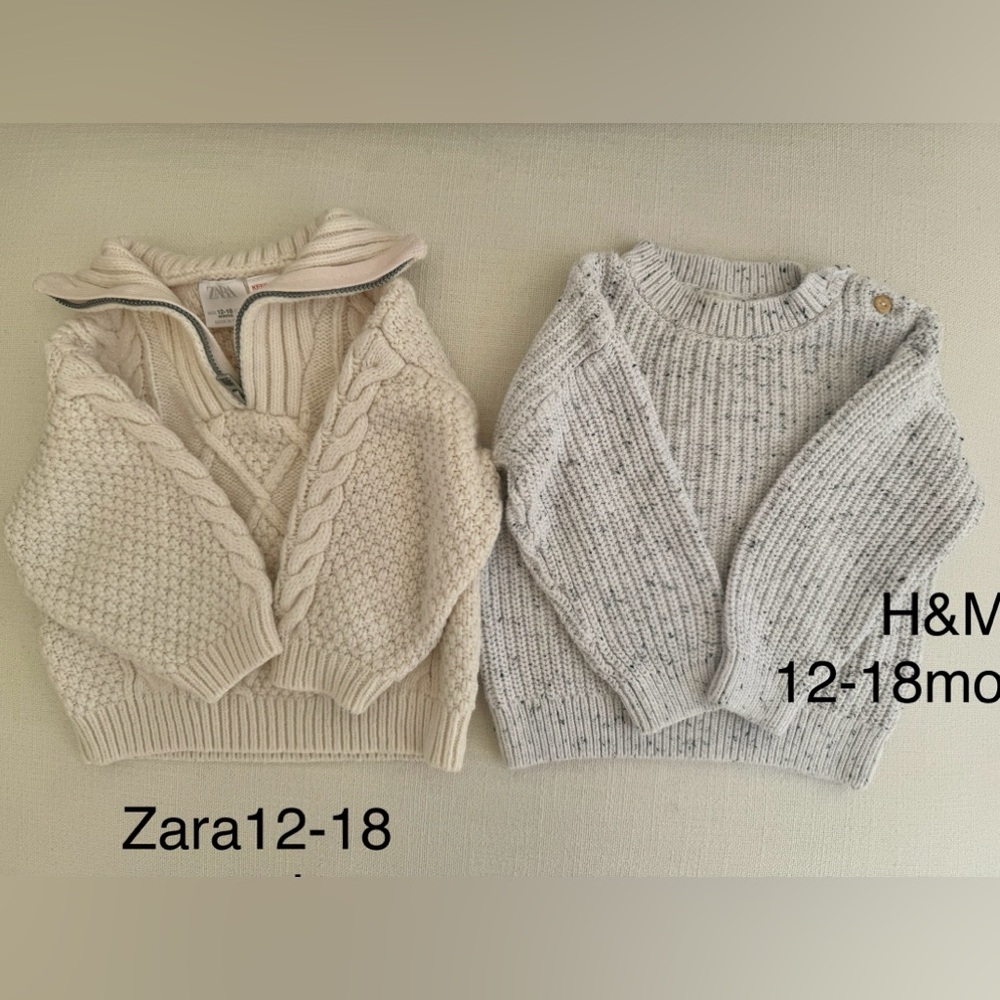 Zara Cream Knit Kids Jacket